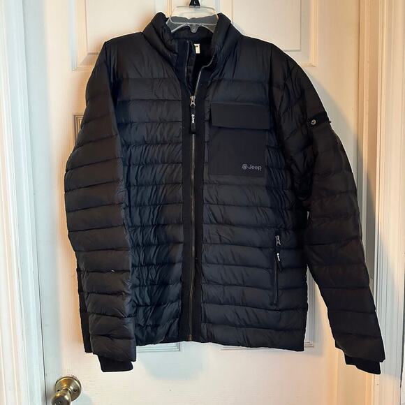 Jeep ultra-light goose feather puffer jacket size XXL zippers - Picture 1 of 9